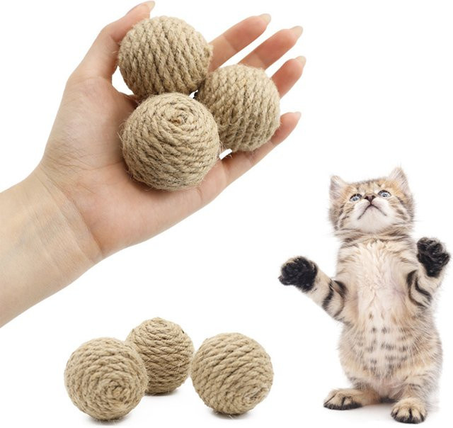 Adhere To Fly Katze Hanf Seil Ball, Interaktives Spielzeug - Bild 1