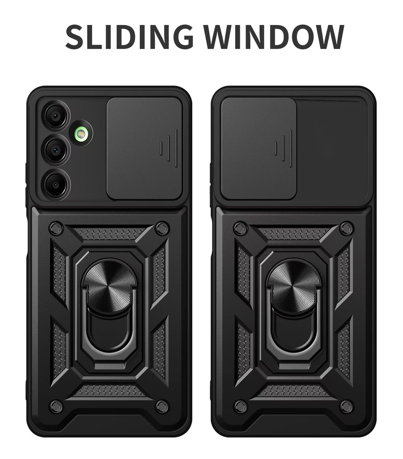 Stoßfeste Samsung Galaxy A16 5G Schutzhülle mit magnetischem Ring-Ständer in Schwarz oder Grün - Bild 4
