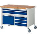Fahrbare Werkbank RAU Modell 8922 mit 5 Schubladen und 2 Fachböden mit Tür, B: 125 cm, T: 70 cm, H: 88 cm - Bild 2