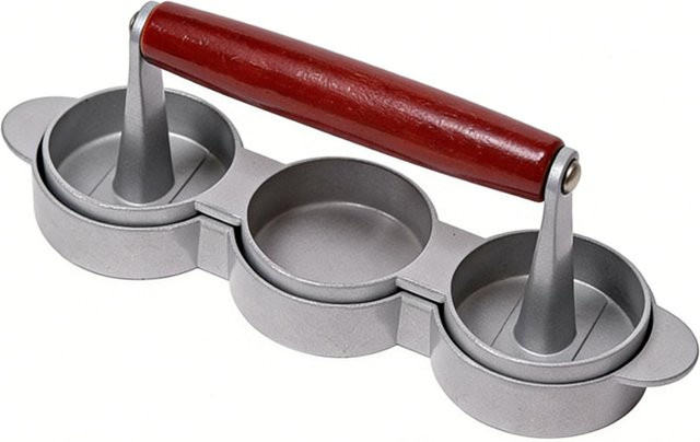 Fishine Mini-Burgerpresse für Frikadellen in runder Form, Grau - Bild 1