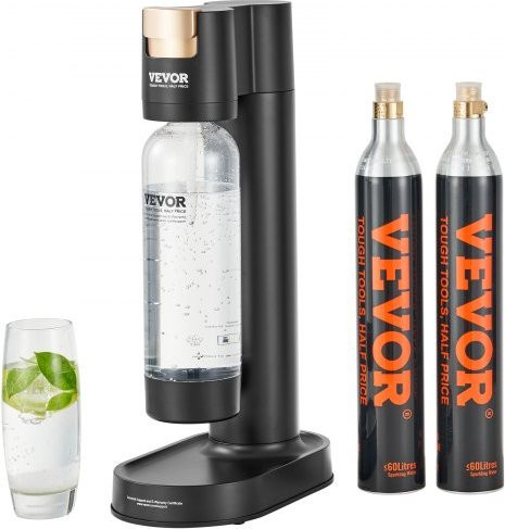 VEVOR Soda Maker Set zum Sprudelwasserherstellen mit 1L PET-Flasche und 2 CO2-Zylindern, kompatibel mit gängigen 60L CO2-Zylindern - Bild 1