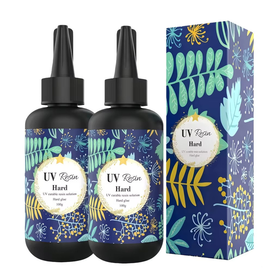 2 Stück UV-Harz Set, kristallklares hartes UV-Gel für DIY Schmuckherstellung und Bastelarbeiten, transparent - Bild 2