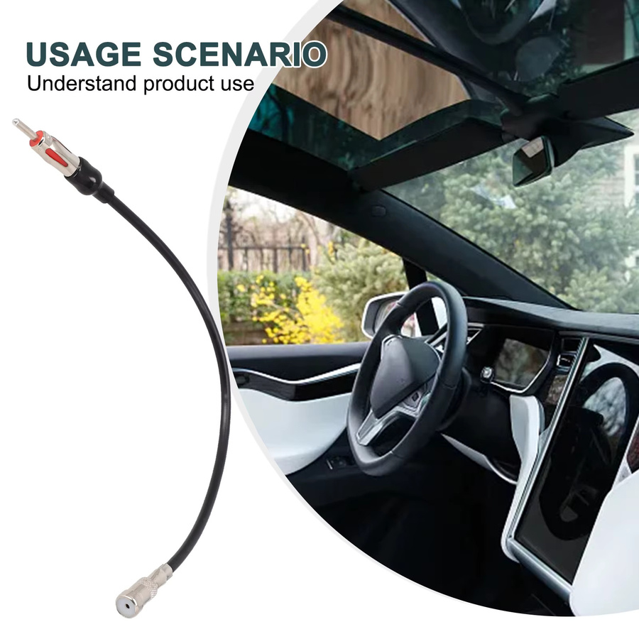 SUITU Autoradio Antennenadapter ISO-zu-DIN Kabel für LKW-Player Stereo FM-AM Radio Funkkonverter in Schwarz - Bild 2