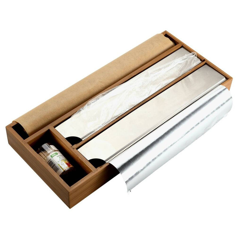 Kesper Folienspender aus Metall und Bambus in Braun B/H/L: 20,5 x 6 x 47 cm - Bild 4