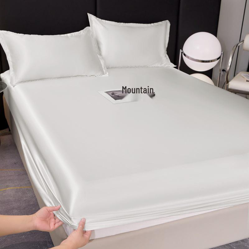 HomeHarmony Spannbettlaken Set aus Eisseide mit 2 Kissenbezügen, kühlend und rutschfest, Lavendel - Bild 1