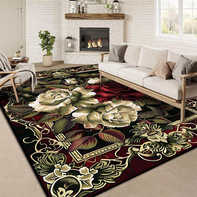 Wucifang Jewelry Retro Blumiger Teppich in Multicolour, weich und rutschfest, B/T: 160 x 300 cm - Bild 1