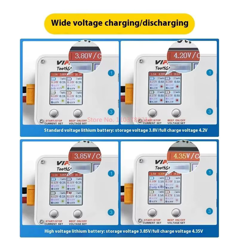 Vifly Whoopstor 2s Ladegerät der dritten Generation für Lithium-Batterien mit BT3.0 und XH2.54 Stecker in Weiß - Bild 4