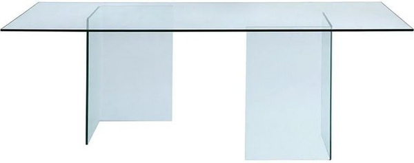 Vente-unique Esstisch Coledon aus Glas, transparent, rechteckig, Breite: 210 cm
