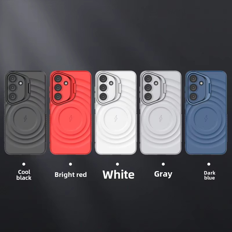 Magnetische Schutzhülle für Samsung Galaxy S25 Ultra und Galaxy S25 Plus mit Objektivhalter und Standfunktion in Schwarz - Bild 5