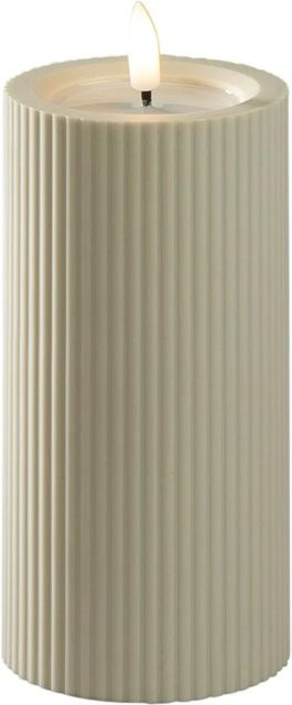 Konstsmide LED-Kerze aus Kunststoff für außen in Beige, Durchmesser: 7,4 cm, Höhe: 15 cm - Bild 1