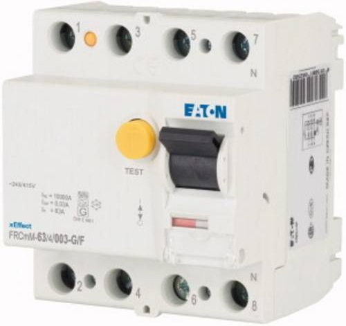 Eaton FI-Schutzschalter FRCMM-63/4/003-G/F 3phasig 63A 0.03A in Weiß - Bild 1