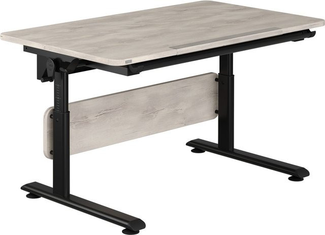 Schreibtisch PAIDI DIEGO in Black mit Eiche-Dekor, höhenverstellbar und neigbar, B/T/H: 120 x 70 x 79 cm - Bild 1