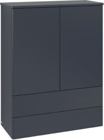 V&B Highboard Antao mit Frontstruktur, Wandmontage, Blau, B/H/T: 81,4 x 104 x 35,6 cm - Bild 1
