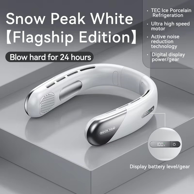 Lenovo Nackenventilator grau, tragbarer blattloser Mini-Kühlventilator mit USB-Wiederaufladung und leiser Funktion - Bild 6