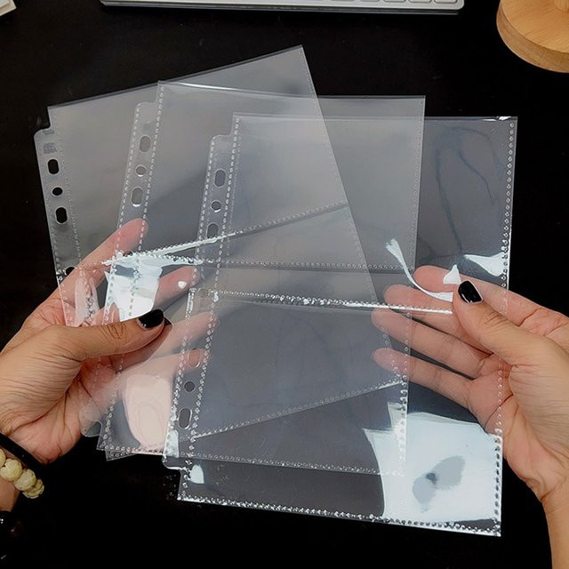 Transparentes A5 Ringbuch Fotoalbum mit PP-Innenseitenhüllen für DIY-Fotokarten und Sammelkarten - Bild 1