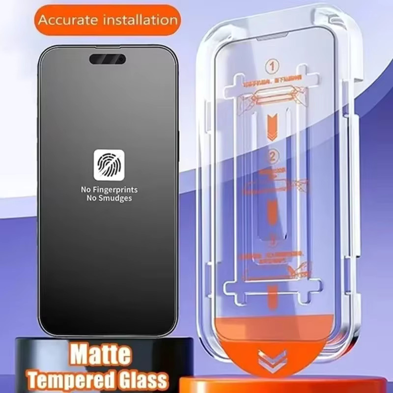 Arvin 3er-Pack Mattes Displayschutzglas für iPhone 11 bis iPhone 16 Pro Max mit oleophober Beschichtung und staubfreier Installation, Transparent - Bild 2