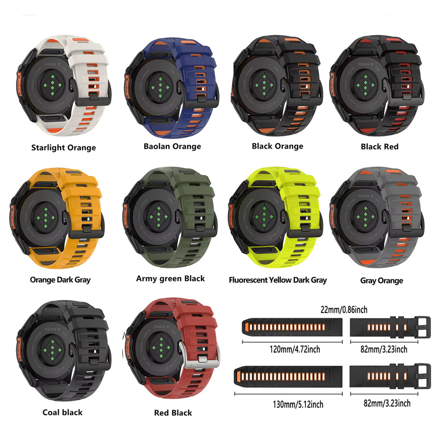 Garmin Uhrenarmband Silikon, Sport-Silikonarmband, Unisex - Bild 3