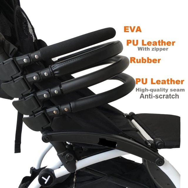 MomTan Armlehne für Kinderwagen kompatibel mit Babyzen YOYO, YOYO 2 und YOYO 3 in Schwarz - Bild 1