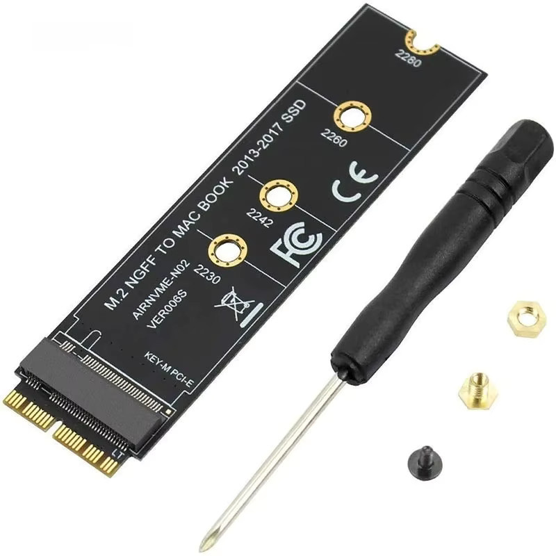FTBTOC M.2 NVMe SSD Adapterkarte für MacBook Air und Pro, PCIe 3.0, Schwarz - Bild 2
