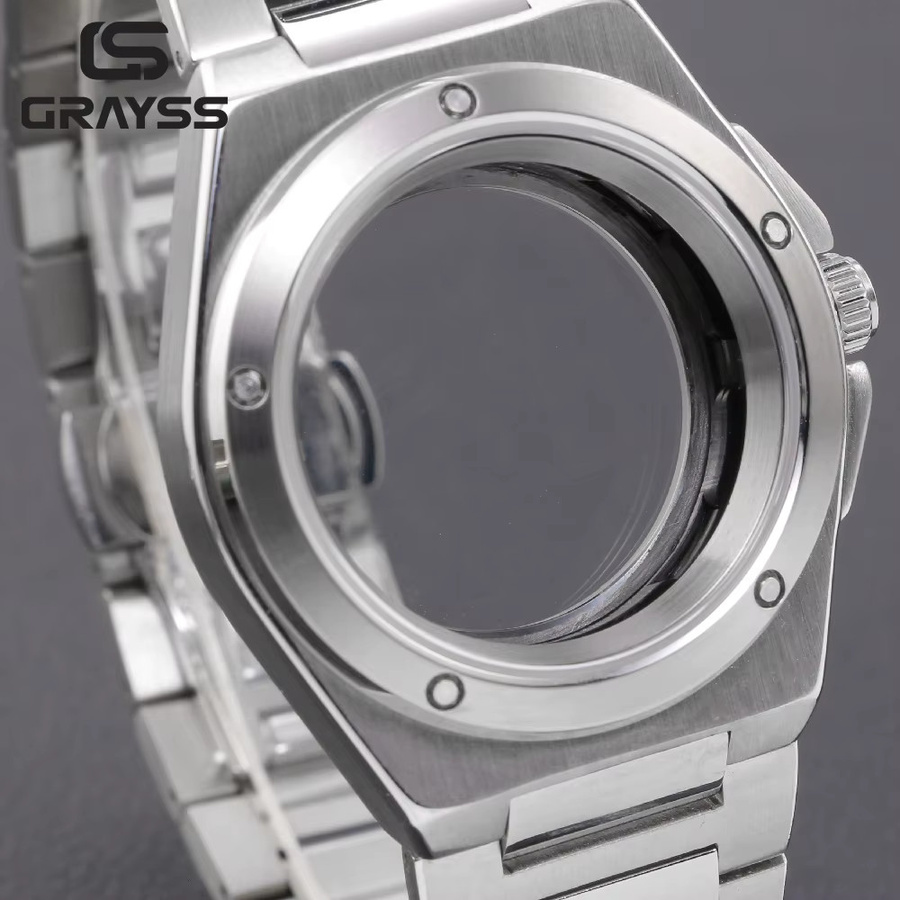 GRAYSS Uhrengehäuse Edelstahl, 40 mm, Silber - Bild 3