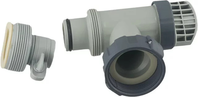 Intex Kunststoff-Pool-Kolbenventil mit Typ B Schlauchadapter in Grau als Ersatzteil für Boden-Pool-Kolbensysteme - Bild 1