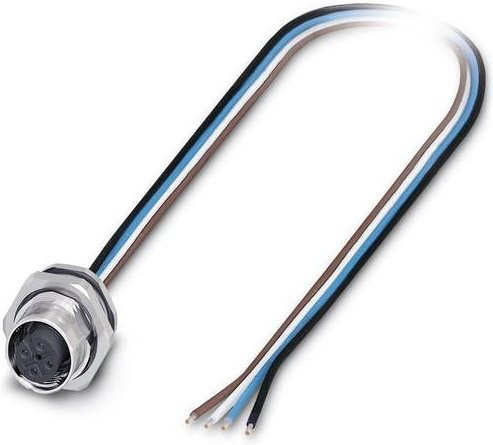 Phoenix Contact 1556621 Sensor-Aktor-Einbausteckverbinder M12 Buchse, 4-polig, silber, Schraubanschluss - Bild 1