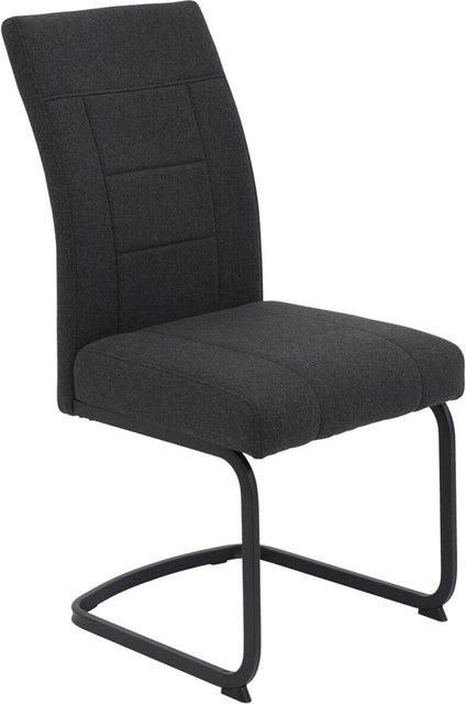 4er-Set Schwingstühle Hela Brindisi in Anthrazit mit Webstoff und Metallgestell, B/H/T: 48 x 98,5 x 67 cm - Bild 1