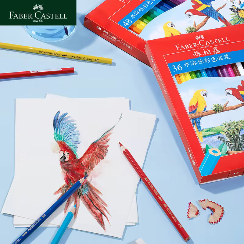 Faber Castell Aquarell-Bleistift-Set, Mehrfarbig, Dreieckige Form für optimalen Griff - Bild 2