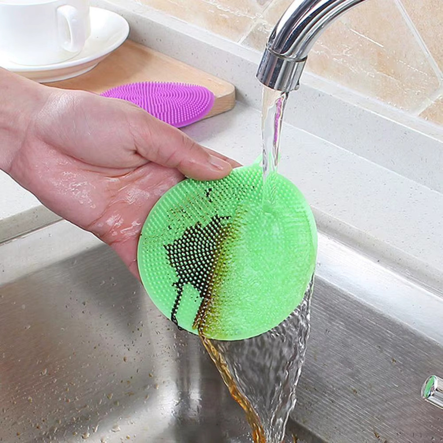 6er-Set Venlohome Silikon Reinigungspinsel und Scheuerpads in Mehrfarbig für Küche und Geschirr - Bild 3
