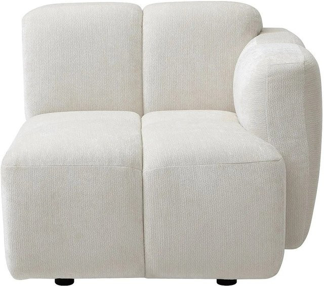 Sessel Carlivi von Vente-unique mit gerader Rückenlehne und gestepptem Design in Gebrochenem Weiß, Breite: 90 cm - Bild 1