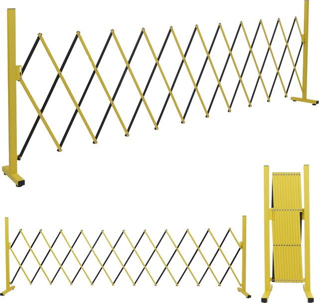 MCW Alu Absperrgitter B34 Scherengitter ausziehbar Gelb-Schwarz Höhe: 103 cm, Breite: 35-300 cm - Bild 1