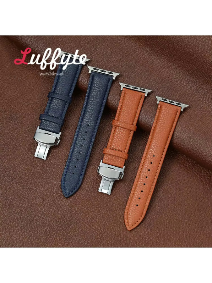 Luffyte Uhrenarmband Leder, Unisex, 38-49 mm - Bild 2