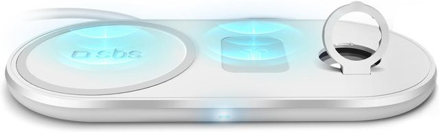 SBS Kabellose 10-W-Ladestation im 3er-Set, Weiß - Bild 1