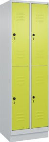 C+P Doppelstock-Spind Classic PLUS mit Sockel und 2 Abteilen in Viridingrün, H: 195 cm, B: 60 cm, T: 50 cm - Bild 1