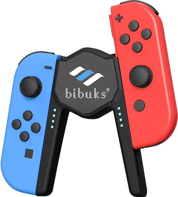 Bibuks Dual-Ladestation für Nintendo Switch und Joy-Con mit LED-Anzeige und USB-C Anschluss, Schwarz - Bild 1