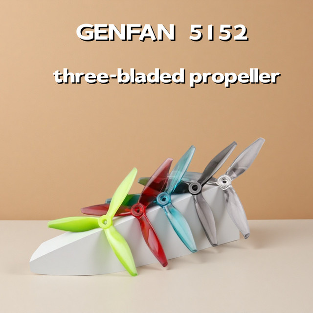 GEMFAN Qianfeng 5152 Dreiflügeliger Hochgeschwindigkeitspropeller für FPV-Rennquadcopter, Rot, Bunt / Mehrfarbig, Kunststoff - Bild 1
