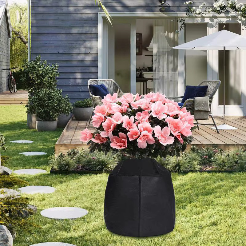 Frostschutz Pflanzenschutztasche für Winterpflanzen und Bäume in Schwarz, B/T/H: 50,0 x 45,0 cm - Bild 3