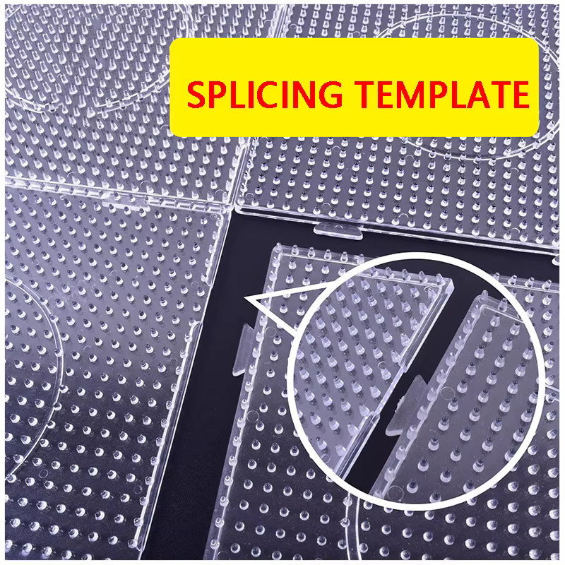 4 Stück Bügelperlen Bügelplatten, Quadratisch, Transparent, DIY-Material Vorlage - Bild 3