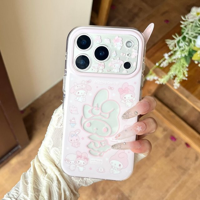 Stoßfeste Handyhülle Melodys Cut-Out Aufkleber in Rosa für iPhone 17 Pro Max, 16 Pro und 15 Pro Max - Bild 1