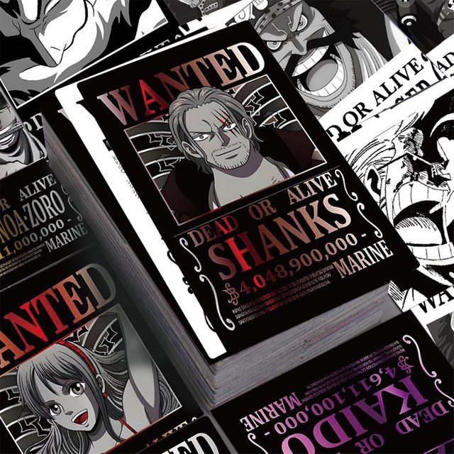Bandai ONE PIECE Wanted-Poster Aufkleber, Piraten, Bunt / Mehrfarbig, 10/30/56 Stück Set - Bild 1