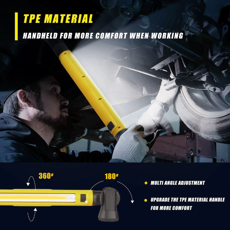 FANZHI Magnetische Arbeitsleuchte in Gelb mit 5200mAh Akku als wiederaufladbare LED Arbeitslampe für professionelle Autoreparatur und Außenbeleuchtung - Bild 6