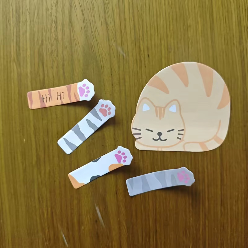 Set Haftnotizen mit niedlichem Katzenmotiv in Mehrfarbig für Schule und Büro - Bild 2