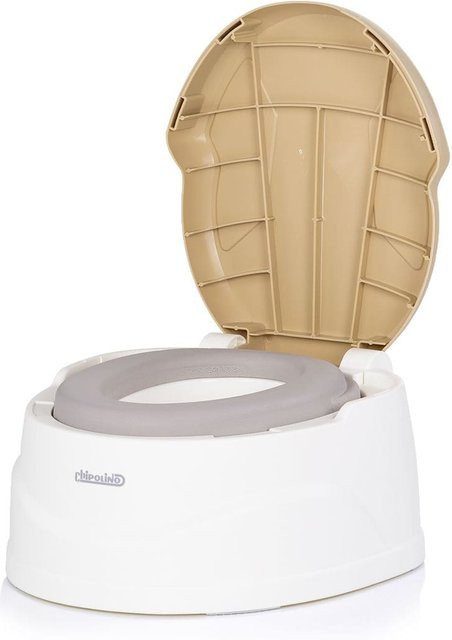 Chipolino 2 in 1 Töpfchen und Hocker mit Innenbehälter und Spritzschutz in Beige - Bild 1