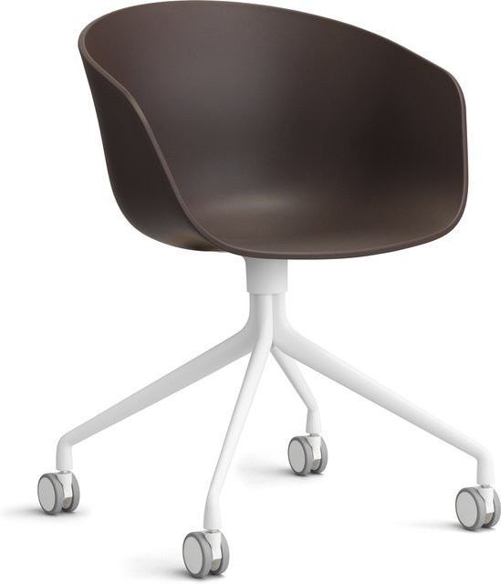 HAY About A Chair AAC 24 Schalenstuhl in Purple mit Stahlgestell und Rollen - Bild 1