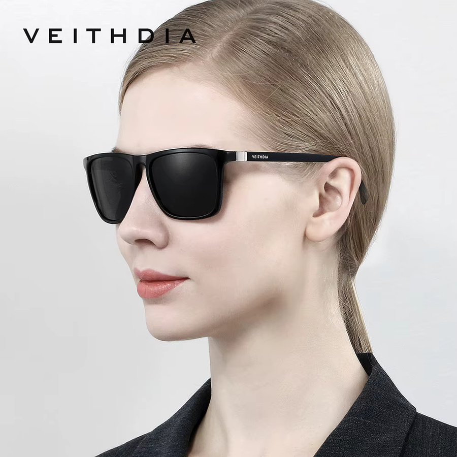 VEITHDIA 7521 Sonnenbrille, Unisex, Vollrand, Square, TR90, polarisiert - Bild 4