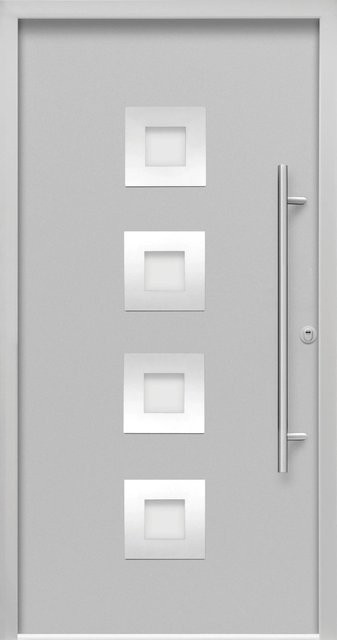 Splendoor Sicherheits-Haustür ThermoSpace Prime Wien RC2 in Grau mit Glaseinsatz, B/H: 110 x 210 cm, Anschlag Rechts - Bild 1
