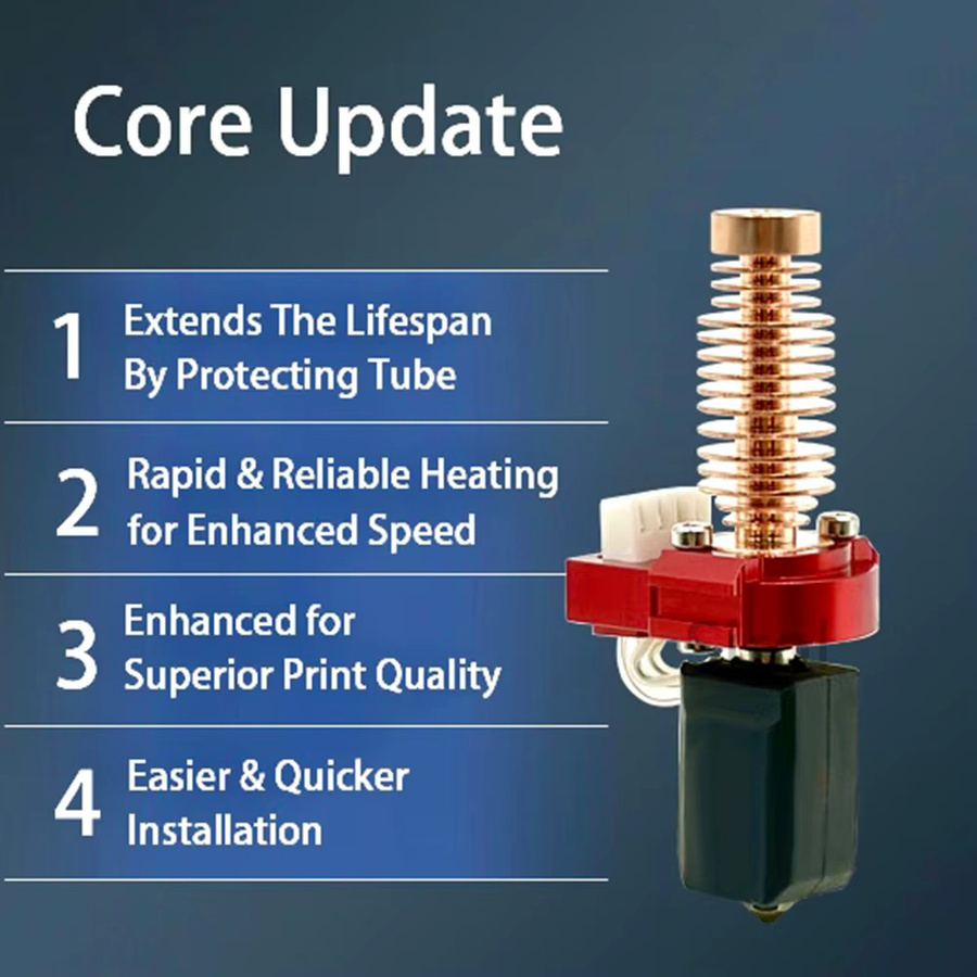 Flashforge Upgrade V2 Hotend Set für Adventurer 5M und 5M Pro mit Keramik-Heizblock und gehärteter Stahldüse bis 280 Grad Celsius - Bild 3