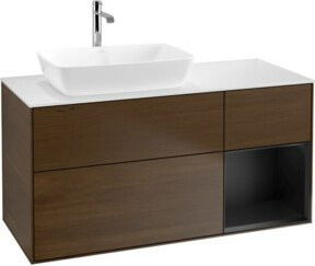 V&B Waschtischunterschrank Finion mit Wandbeleuchtung, Farbe: Weiß lackiert, Breite: 120 cm, Tiefe: 50,1 cm, Höhe: 50,1 cm - Bild 1