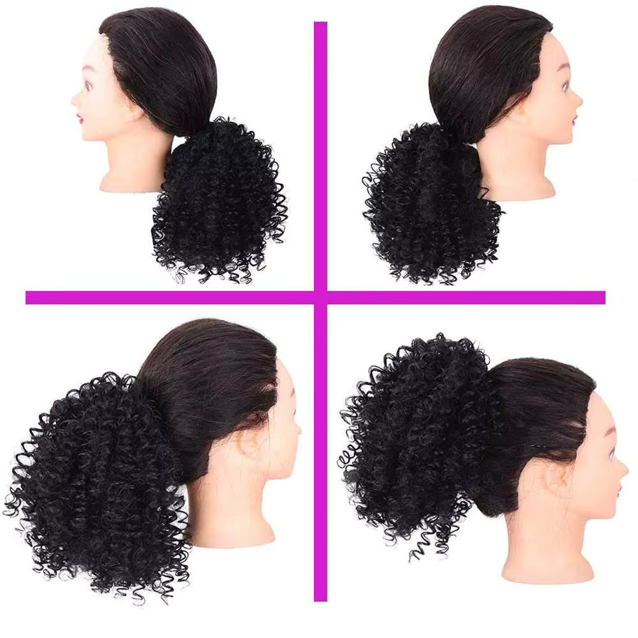 G&T Wig Afro Verworrene Lockige Pferdeschwanz Haarverlängerungen, Damen - Bild 3