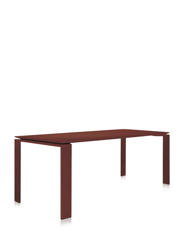 Kartell Four Tisch Soft Esstisch aus MDF-Laminat in Rot und Braun - Bild 2